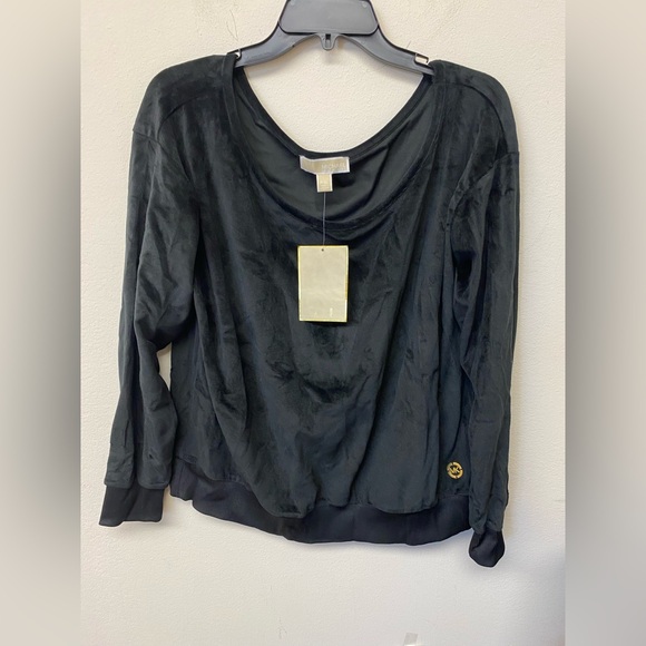 Michael Michael Kors Petite Off-the-Shoulder Velour Top Size P/XL - Picture 4 of 6